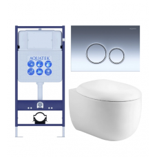 Комплект инсталляции с подвесным унитазом AQUATEK с сиденьем и кнопкой SET AQUATEK АЛЬТАИР cm-018 4в1 Комплект инсталляции с подвесным унитазом AQUATEK с сиденьем и кнопкой SET AQUATEK АЛЬТАИР cm-018 4в1